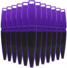 img 4 attached to Пилка для педикюра ForPro Pedicure Paddle, зернистость 120/180, фиолетовая - 10 дюймов (12 штук): Профессиональная пилка для идеально гладких пяток.