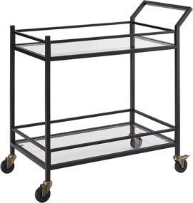 img 4 attached to 🛋️ Crosley Furniture Aimee Rolling Bar Cart: Stylish and Functional Oil-Rubbed Bronze Design