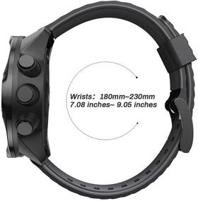 img 1 attached to 👉 Suunto 7/Suunto 9 Replacement Wristband - NotoCity Soft Silicone Band for Men and Women Sports Watch Strap, Black