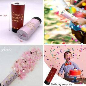 img 3 attached to 🎉 Confetti Cannon Push Pop Popper - Ideal for Birthday Party, Graduation, Gender Reveal, Baby Shower, Bridal Shower, Anniversary, New Year's, Wedding & Other Celebrations - Premium Party Supplies