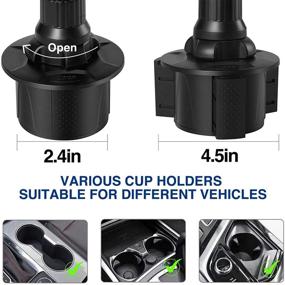 img 1 attached to 📱 YvchuL Car Cup Phone Holder: 360° Universal Mount with Extendable Arm for Cell Phones - Upgrade your Car's Cupholder!