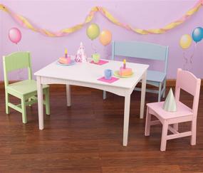 img 1 attached to 🪑 Nantucket Table Bench Chairs for Kids - KidKraft Home Store