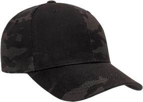 img 1 attached to 🧢 Officially Licensed Multi-Cam Flexfit 6-Panel Baseball Cap: Available in Black Camo or Green Camo