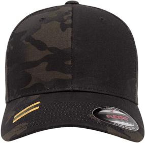 img 3 attached to 🧢 Officially Licensed Multi-Cam Flexfit 6-Panel Baseball Cap: Available in Black Camo or Green Camo