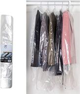 👗 clear polyethylene clothes cover protector: 40 inch garment bags for suits, dresses, coats & uniforms - 50 count логотип