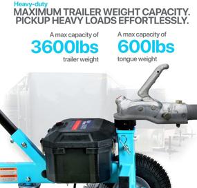 img 3 attached to 🚚 AlphaWorks Trailer Dolly Electric Power: Heavy Duty Commercial Jack with 3600LBS Max Trailer Weight and 2" Ball Mount Included
