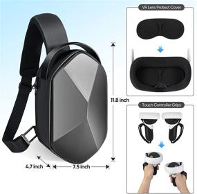 img 1 attached to SARLAR Design Fashion Hard Travel Case: Ultimate 👜 Protection & Style for Oculus Quest 2 Headset and Accessories