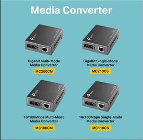 img 1 attached to TP-Link Gigabit Fiber Media Converter: SFP to RJ45, 10/100/1000Mbps RJ45 Port, 1000Base-SX Multi-Mode Fiber (MC200CM) Black