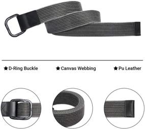 img 2 attached to 👨 ITIEZY Military Double Webbing Canvas Men's Belts - Optimize Your Style with Quality Accessories