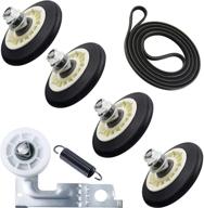 🔧 enhanced dryer repair kit for lg kenmore dryers: 4581el2002c drum roller assembly, 4400el2001a belt, 4561el3002a motor idler pulley - fit models, pictures 6 and 7 included логотип