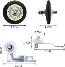 img 3 attached to 🔧 Enhanced Dryer Repair Kit for LG Kenmore Dryers: 4581EL2002C Drum Roller Assembly, 4400EL2001A Belt, 4561EL3002A Motor Idler Pulley - Fit Models, Pictures 6 and 7 Included