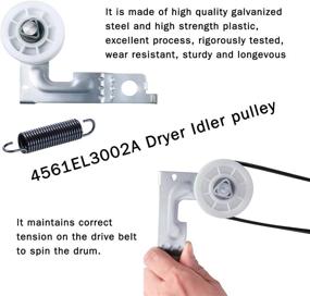 img 1 attached to 🔧 Enhanced Dryer Repair Kit for LG Kenmore Dryers: 4581EL2002C Drum Roller Assembly, 4400EL2001A Belt, 4561EL3002A Motor Idler Pulley - Fit Models, Pictures 6 and 7 Included