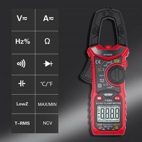 img 3 attached to 🔌 HT206D AC/DC Digital Clamp Meter: 6000 Counts, Auto-ranging Voltage Tester with NCV, Current & Resistance Measurement, Diode Testing and Temperature Measurement