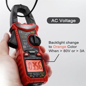 img 1 attached to 🔌 HT206D AC/DC Digital Clamp Meter: 6000 Counts, Auto-ranging Voltage Tester with NCV, Current & Resistance Measurement, Diode Testing and Temperature Measurement