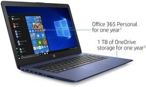 img 3 attached to HP Ноутбук 14-дюймовый HD, Intel Celeron N4000 до 2.6 ГГц, 4 ГБ DDR4, 64 ГБ внутренней памяти eMMC, WiFi, веб-камера, HDMI, Bluetooth, 1 год Microsoft 365, Windows 10 S, синий + кабели Hubxcel - последнее издание 2021.