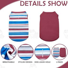 img 1 attached to 🐶 SCENEREAL Dog Shirt 2 Pack: Breathable Soft Pet Shirts Set for Medium Dogs - Stripe Shape Pet Shirts for Comfortable Wearing