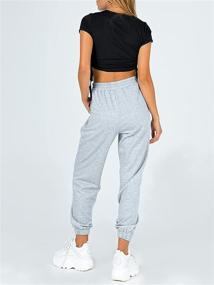 img 2 attached to AUTOMET Women's Winter Cinch Bottom Sweatpants - High Waist Athletic Joggers with Pockets - Sporty Pants