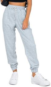 img 4 attached to AUTOMET Women's Winter Cinch Bottom Sweatpants - High Waist Athletic Joggers with Pockets - Sporty Pants