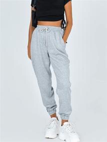 img 3 attached to AUTOMET Women's Winter Cinch Bottom Sweatpants - High Waist Athletic Joggers with Pockets - Sporty Pants