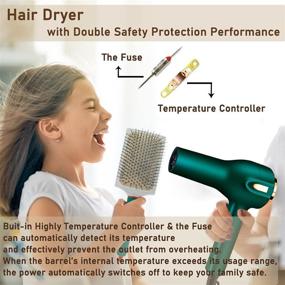 img 1 attached to 💨 High-performance Ionic Hair Dryer for Salon-Quality Results - Professional Blow Dryer with Diffuser, Fast Drying Features, 3 Heat Settings, 2 Speed Options, and Cool Shot Button - Perfect for Home, Salon, and Travel