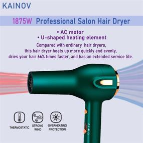 img 3 attached to 💨 High-performance Ionic Hair Dryer for Salon-Quality Results - Professional Blow Dryer with Diffuser, Fast Drying Features, 3 Heat Settings, 2 Speed Options, and Cool Shot Button - Perfect for Home, Salon, and Travel