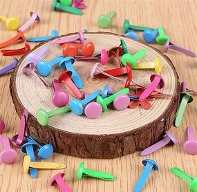 img 2 attached to Jucoan 1000 PCS Mini Brads: Vibrant Round Brass Paper Fasteners for Scrapbooking Crafts & DIY Projects