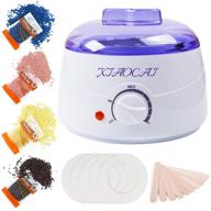 🧼 wax warmer kit for women home hair removal with 4 pack hard wax beans, 14 oz total, 10 applicator stickers, 5 protection paper circle – full body, face, arms, legs, chest, armpits, bikini logo