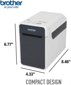 img 1 attached to Brother TD-2120N Direct Thermal Printer: Compact Monochrome Desktop Printer - Ideal for Receipt Print - Black/White - Dimensions: 8.46" x 6.77" x 4.33