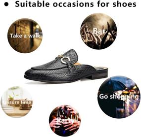 img 1 attached to 👞 MEIJIANA Leather Slippers: Stylish Men's Shoes, Loafers & Slip-Ons