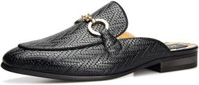 img 4 attached to 👞 MEIJIANA Leather Slippers: Stylish Men's Shoes, Loafers & Slip-Ons