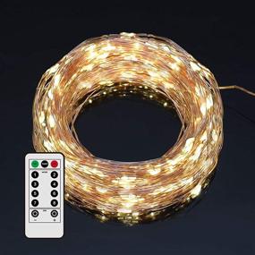 img 4 attached to 🎄 Enhance your Christmas Décor with USB Powered Fairy Lights - Ideal for Tree Decoration, Festive Atmosphere, Children's Room, Wedding Party & Patio Window! (66, Warm Light Copper Wire)