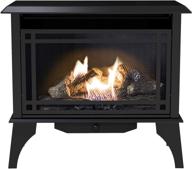 30,000 btu 32-inch intermediate gas vent free stove - pleasant hearth vfs2-ph30dt, black logo