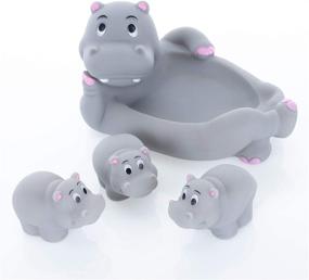 img 2 attached to 🦛 Splash Fun with Playmaker Toys Rubber Hippo Family - Floating Bathtub Pals