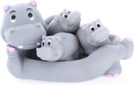 🦛 splash fun with playmaker toys rubber hippo family - floating bathtub pals logo