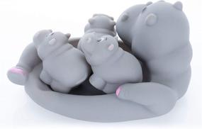 img 3 attached to 🦛 Splash Fun with Playmaker Toys Rubber Hippo Family - Floating Bathtub Pals