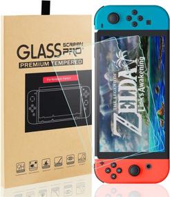 img 4 attached to 🔍 Premium HD Clear Tempered Glass Screen Protector for Nintendo Switch - MAEXUS 2 Pack, Anti-Scratch & Ultra-Transparent