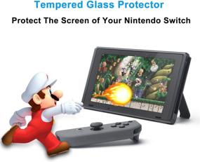 img 1 attached to 🔍 Premium HD Clear Tempered Glass Screen Protector for Nintendo Switch - MAEXUS 2 Pack, Anti-Scratch & Ultra-Transparent