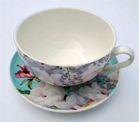 img 1 attached to Grace Teaware Set of 5 Porcelain Cups - 10 Ounce Capacity