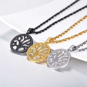 img 1 attached to 🌳 PROSTEEL Tree of Life Necklace - Nature Spiritual Jewelry for Men and Women, Family Tree Pendant with Gift Box