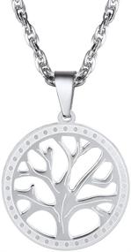 img 4 attached to 🌳 PROSTEEL Tree of Life Necklace - Nature Spiritual Jewelry for Men and Women, Family Tree Pendant with Gift Box
