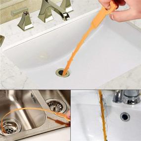 img 3 attached to 🚽 Omont 4-Pack 20-Inch Drain Clog Remover + 1-Pack 27.5-Inch Drain Cleaning Brush for Sink Tube - Effective Drain Relief Cleaner Tool