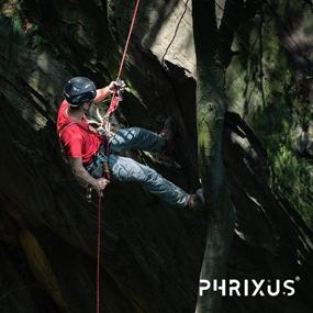 img 1 attached to 🧗 PHRIXUS 10.5mm 11mm Climbing Rope - Dynamic Static Nylon Kernmantle for Rock Climbing, Rappelling, Ice Climbing, Hauling, Escape & Rescue - High Strength, 46M(150FT), 61M(200FT), 92M(300FT)