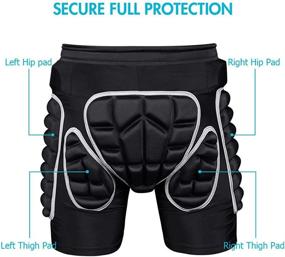 img 1 attached to 🩲 Breathable 3D Padded Shorts for Protection Hip: Ideal Gear for Skiing, Skating, Snowboarding, and Skating