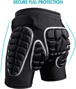 img 2 attached to 🩲 Breathable 3D Padded Shorts for Protection Hip: Ideal Gear for Skiing, Skating, Snowboarding, and Skating