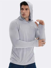 img 2 attached to 👕 Ultimate Men's UPF 50+ Sun Protection Hoodie: Ideal Performance Long Sleeve SPF UV Shirt for Fishing, Running, and Hiking