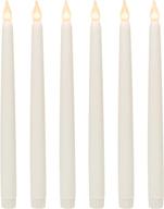 🕯️ wyzworks 11 inch ivory taper flameless led faux wax candle pack of 6 логотип