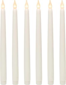 img 4 attached to 🕯️ WYZworks 11 Inch Ivory Taper Flameless LED Faux Wax Candle Pack of 6