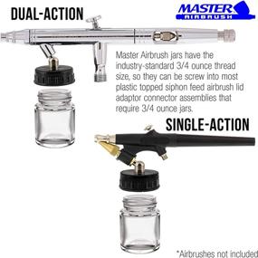 img 1 attached to 10-пачка стеклянных пустых банок Master Airbrush TB-001 на 3/4 унции (22 см3) с пластиковыми крышками - Идеально подходит для замены, хранения и дополнения краски - Идеально подходит для адаптеров крышки для воздушных кистей сифонной подачи.