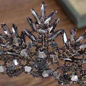 img 1 attached to 👑 Beaupretty Gothic Baroque Crown: Elegant Vintage Tiara and Luxury Headpiece for Wedding Party - Black