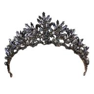 👑 beaupretty gothic baroque crown: elegant vintage tiara and luxury headpiece for wedding party - black logo